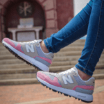 Tenis New Balaze Gris Rosa