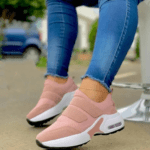 Tenis Doble Cierre Rosado Sin Marca